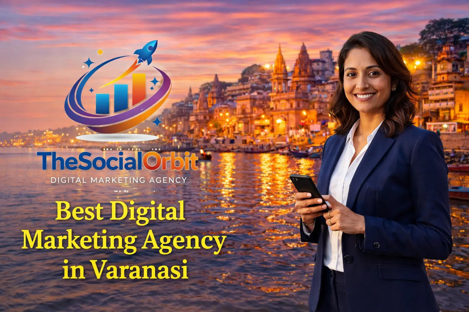 Best Digital Marketing Agency in Varanasi – TheSocialOrbit colorful realistic marketing